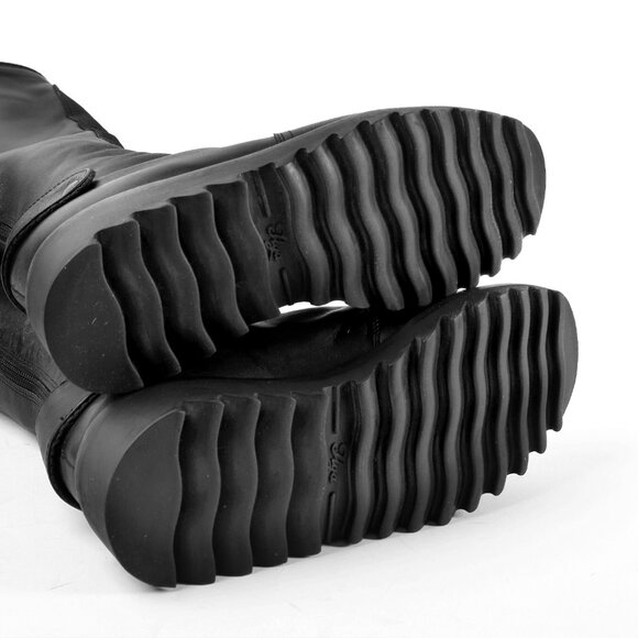 Jil Sander Black Knee-High Leather Boots – Size 37 - Picture 6 of 13